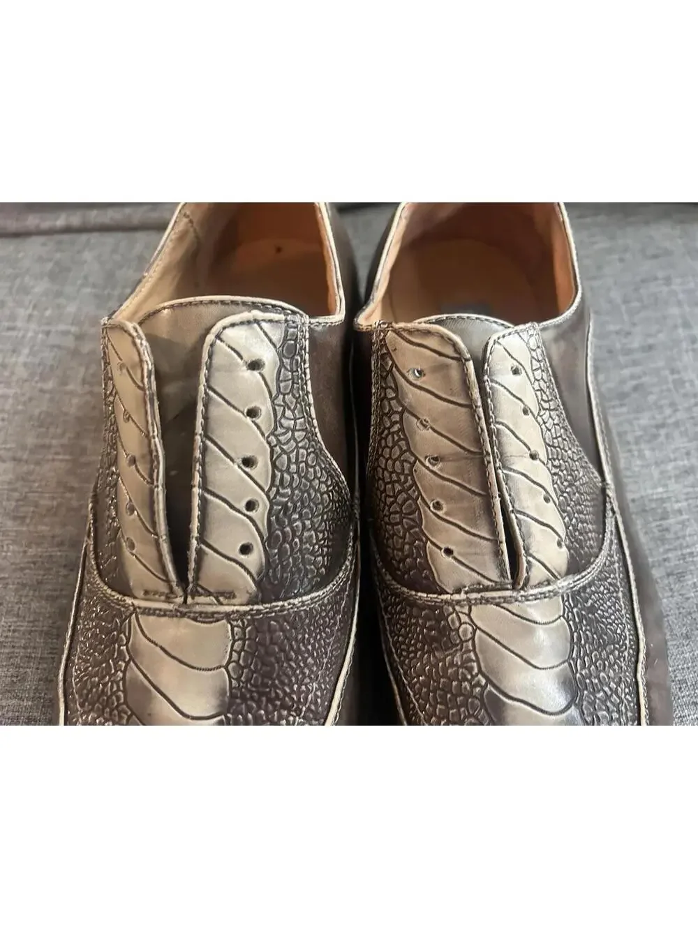 Lucio Ricci Oxford Dress Shoes Men’s Size 11 Lace Up NO LACES